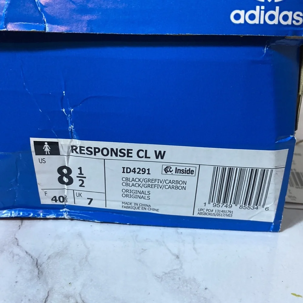Adidas Response CL Core Black Women's Sneakers 8.5 with Box